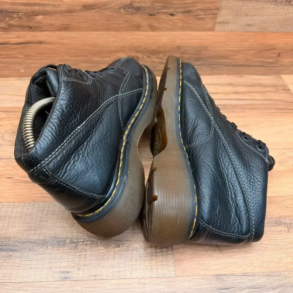 Dr. Martens Daisy Black Leather Oxford Shoes Womens 8 Platform Chunky Y2K 90s